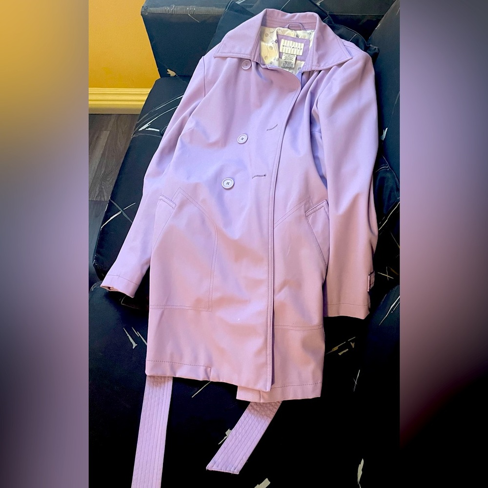 Pre-Owned Lavender White Stag Raincoat